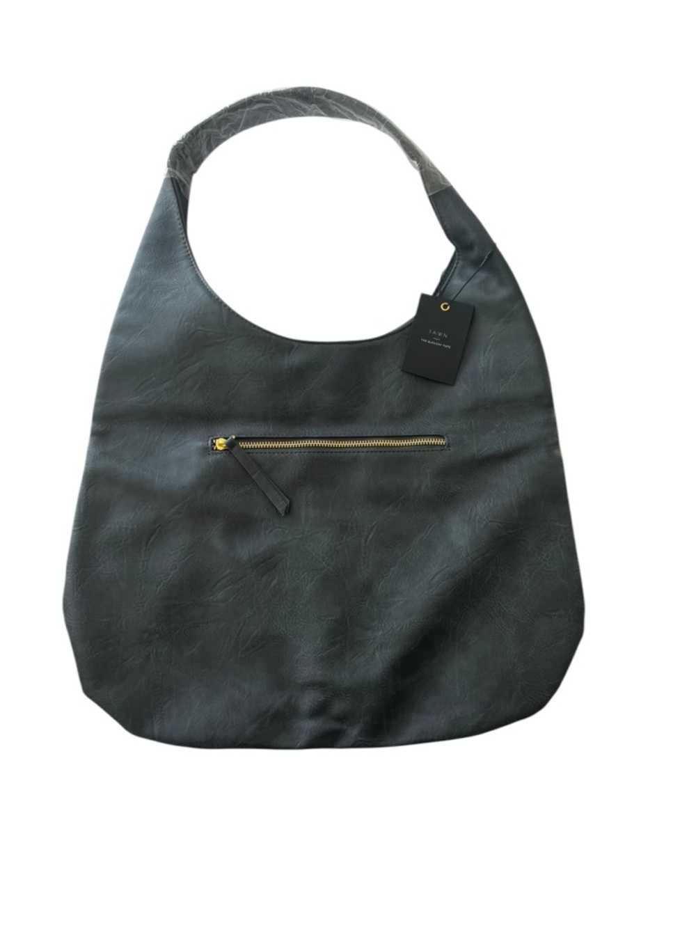 Fawn Slouchy Tote Shoulder Bag Faux Leather Bag Grey NEW NWT - Picture 3 of 8